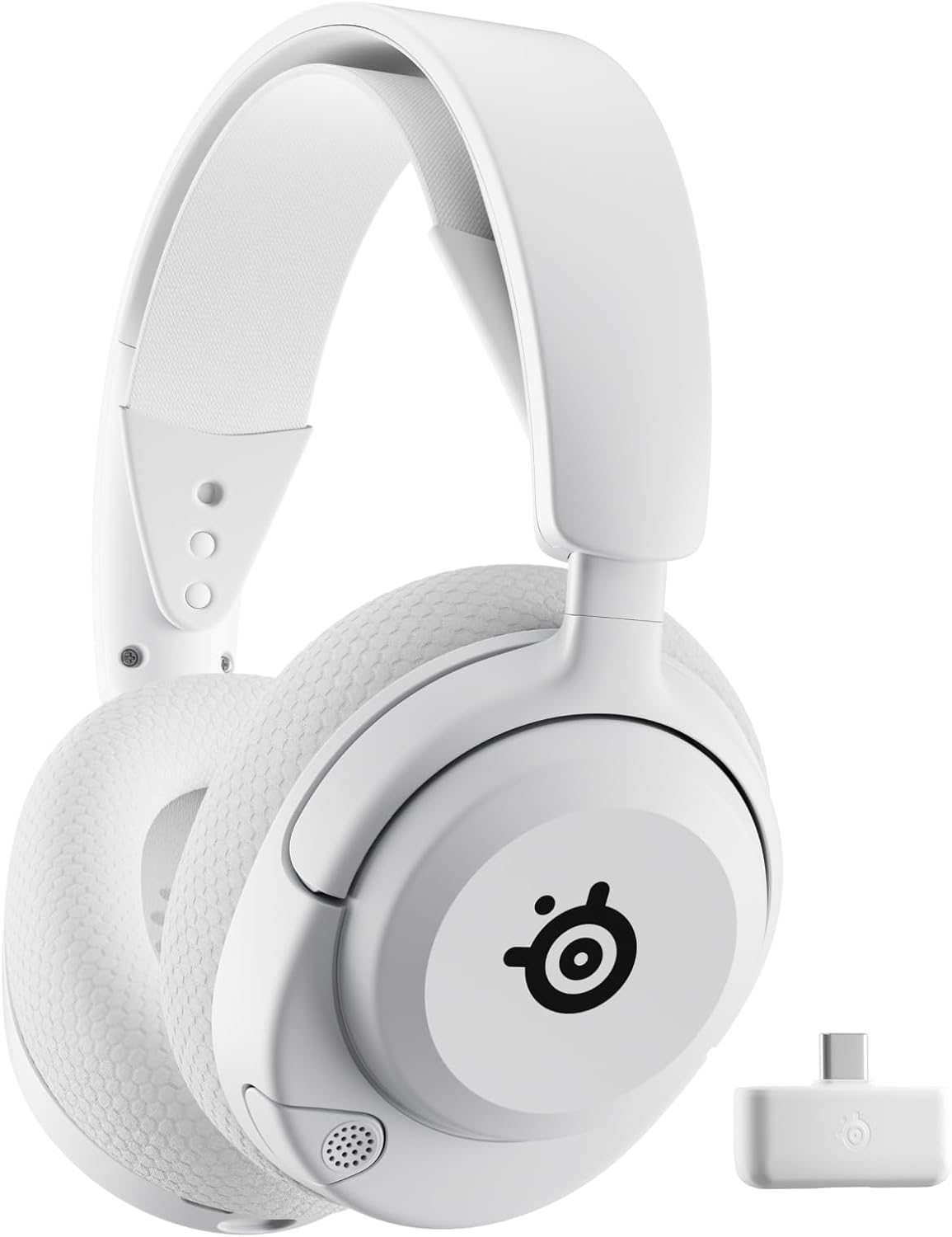 SteelSeries Arctis Nova 5P Wireless Multi-System Gaming Headset — White — Neodymium Magnetic Drivers — 100+ Audio Presets — 60 HR Battery — 2.4GHz or BT — Gen2.X Mic — PS5