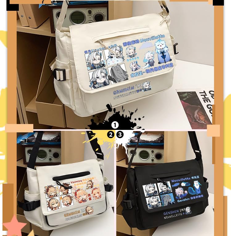 Game Handbag Hutao Crossbody Bag Cute Single Shoulder Bag Adult 3D Print Anime Backpack Bag4