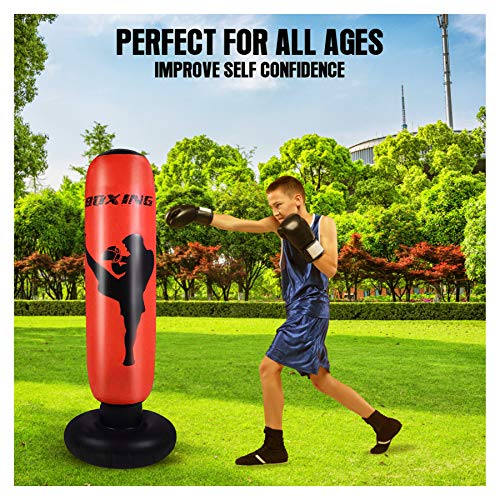 image for Mr. Paca Inflatable Punching Bag For Kids and Adults - Our Free Standi