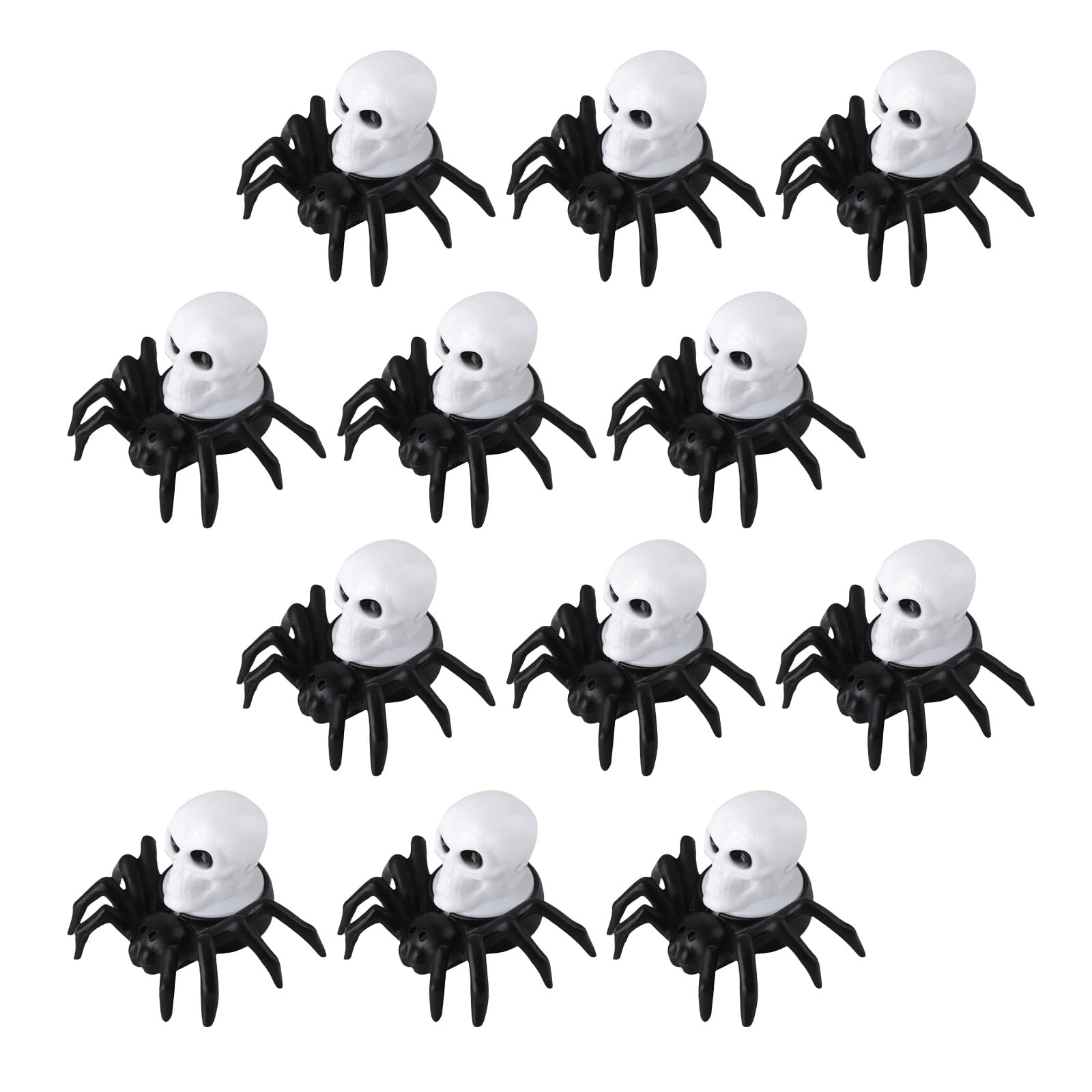 Hsioluted of 12 Halloween Skull LED Flameless LED Tealight Light Up Skull Decoration for Home Decoration Halloween Tealights