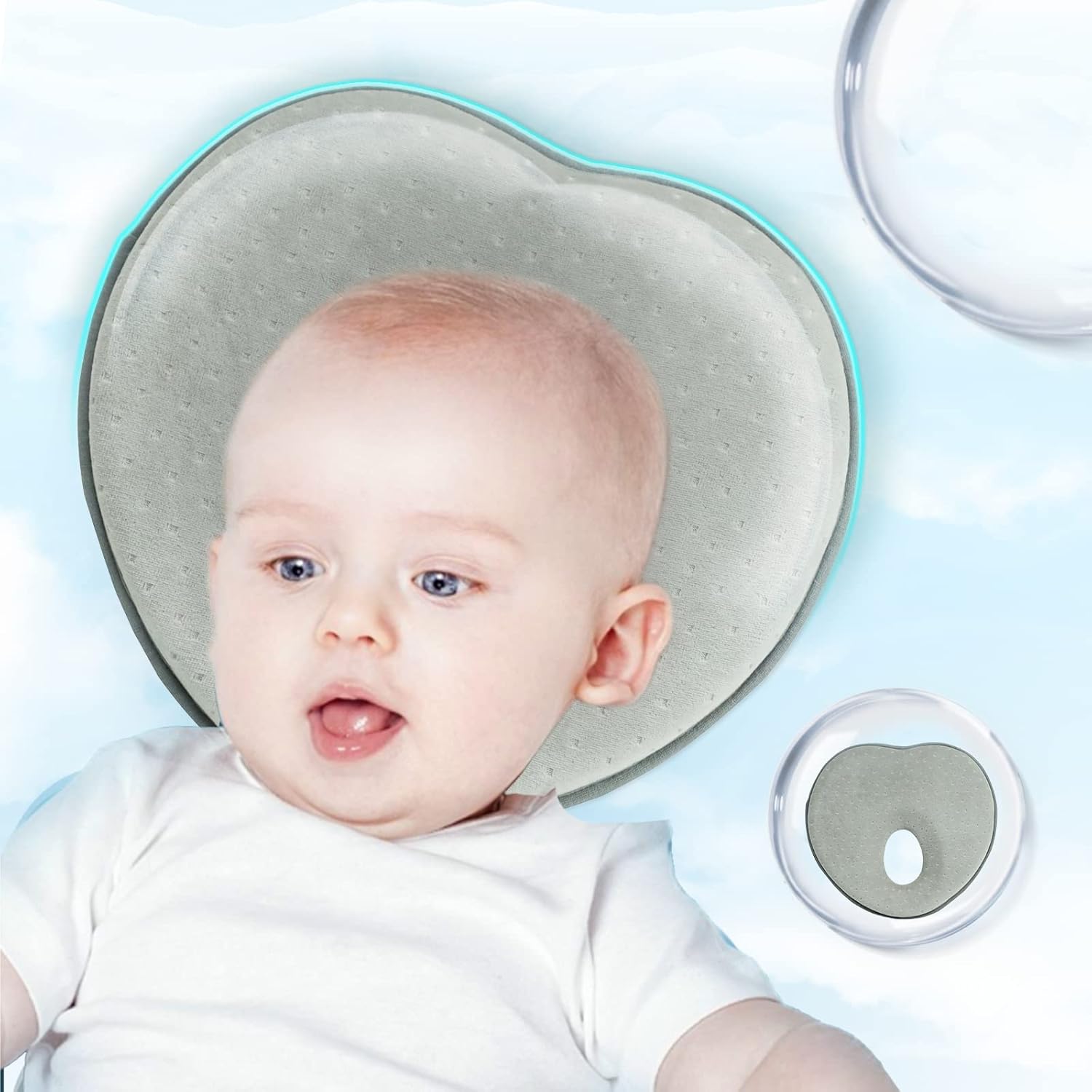 AMOCHY Baby Head Pillow for Sleeping, Baby Head Pillow with