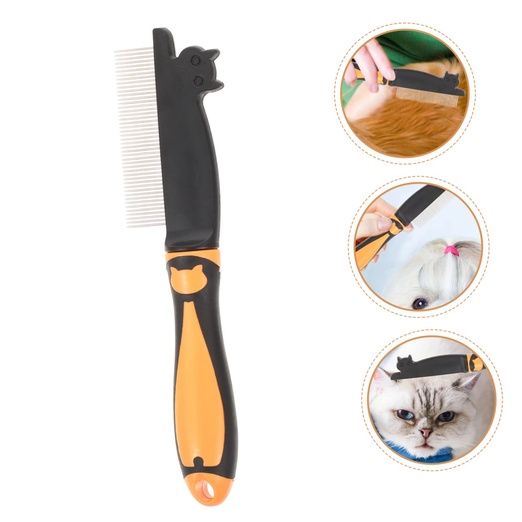 Didiseaon 3 Peines Para Mascotas Cepillos Para Perros Peines Portátiles Resistentes Al Desgaste.