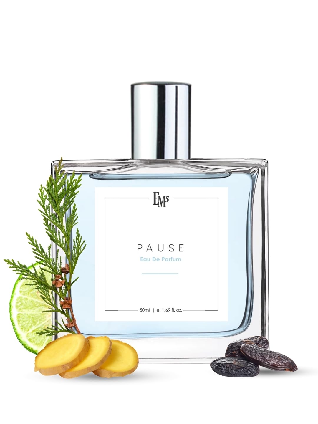 EM5™ Pause | Perfume EDP Spray for Men | Strong and Long Lasting) | Luxury Spray | Woody Fresh Spicy Green | Gift for Men, Husband, Boyfriend