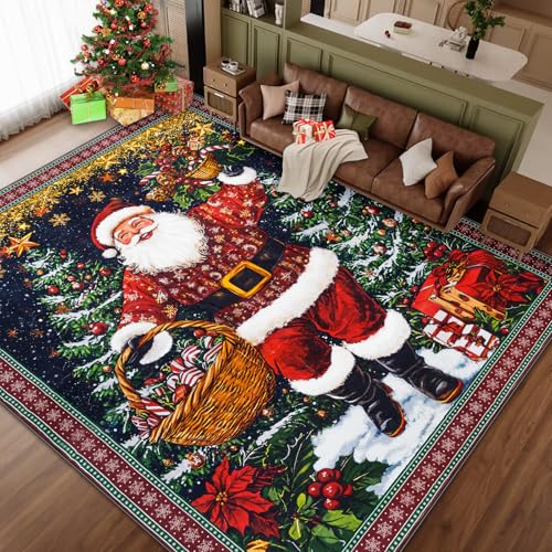 FRAMICS Tapete de Natal, 20 x 25 cm, Papai Noel, para sala de est...