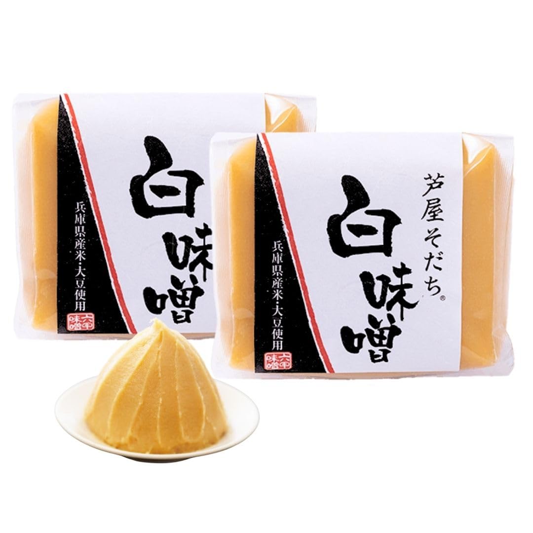 Amazon.co.jp: 白味噌 甘みそ 六甲味噌 芦屋そだち 300g×2個 塩分約5
