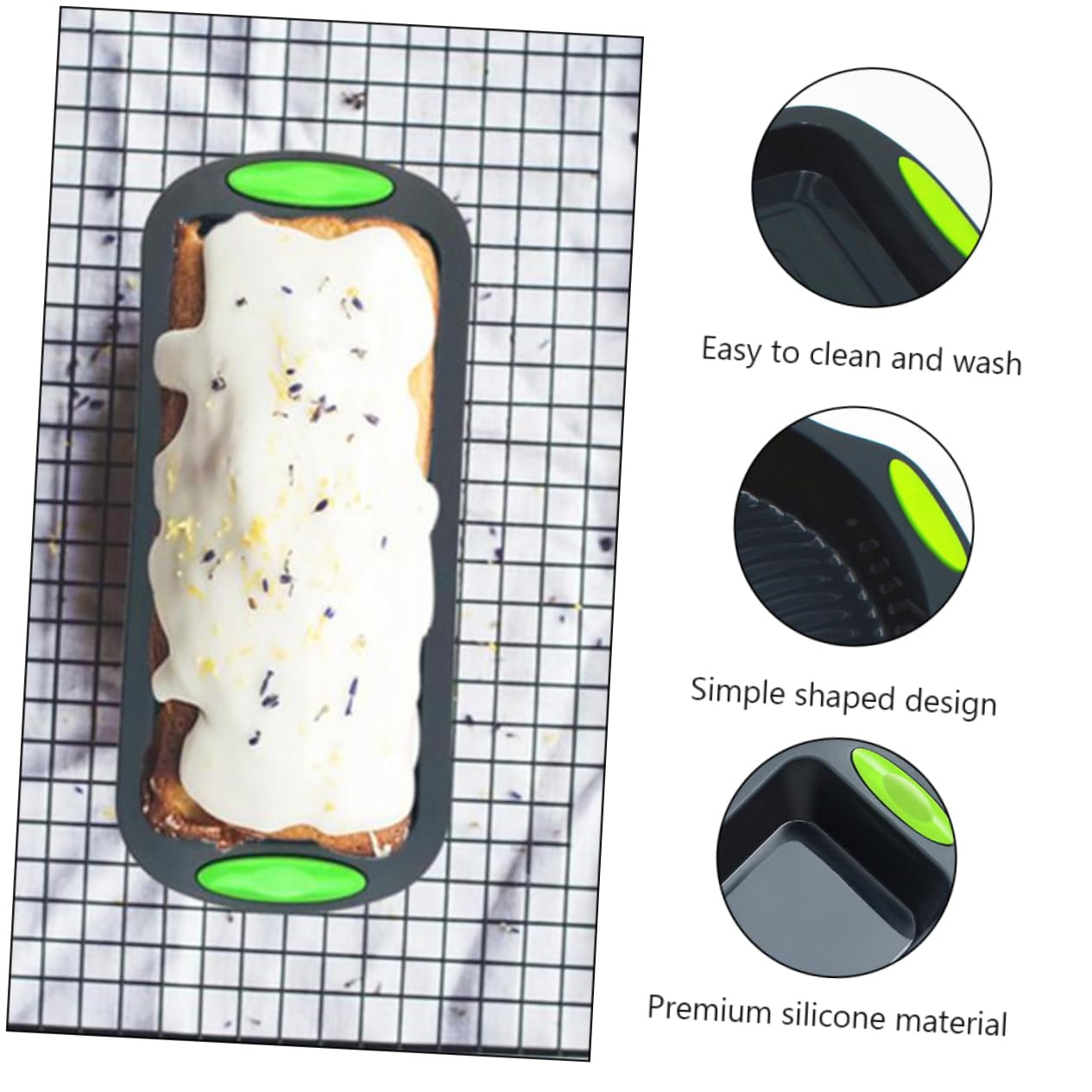 Kit de Moldes de Silicona para Hornear, 5 Piezas, para Pasteles | Silicona, Resistente al Calor y Fácil de Limpiar, Uso en Cocina y Horneado, Formato Práctico para Casa