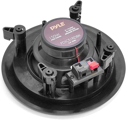 Miniatura 5 de Sistema de 2 altavoces empotrados Pyle de 5.25 pulgadas para la pared o techo (PDIC51RDBK) Negro