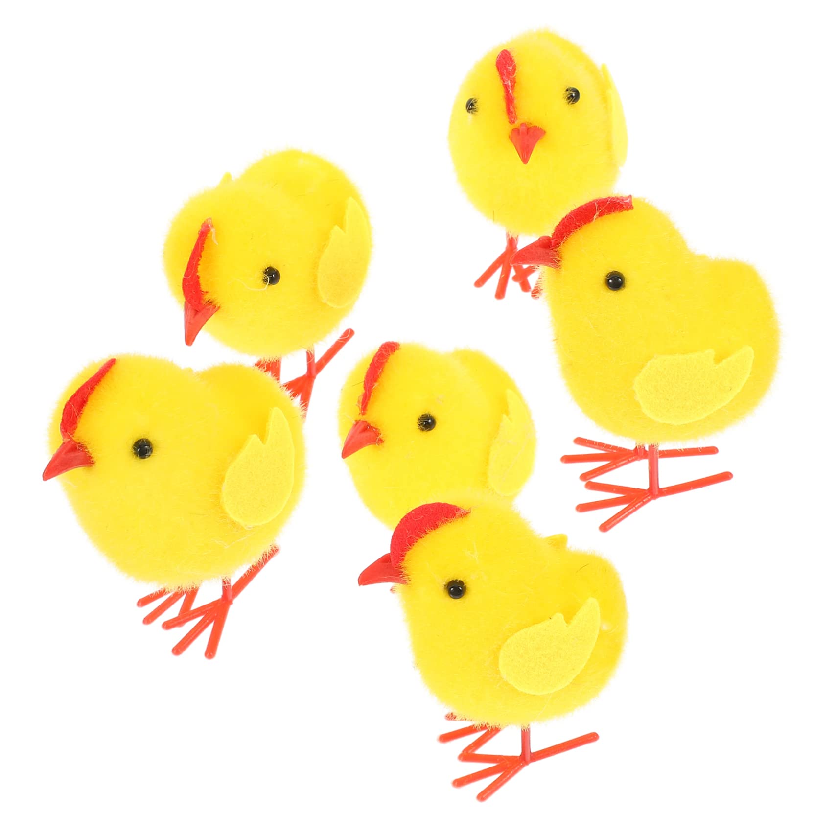 Zerodeko 30 Pz piccolo ornamento di pollo giallo pulcini di pelliccia di pasqua finti pulcini pasquali giocattoli per bambini il decorazioni di pollo pasquale