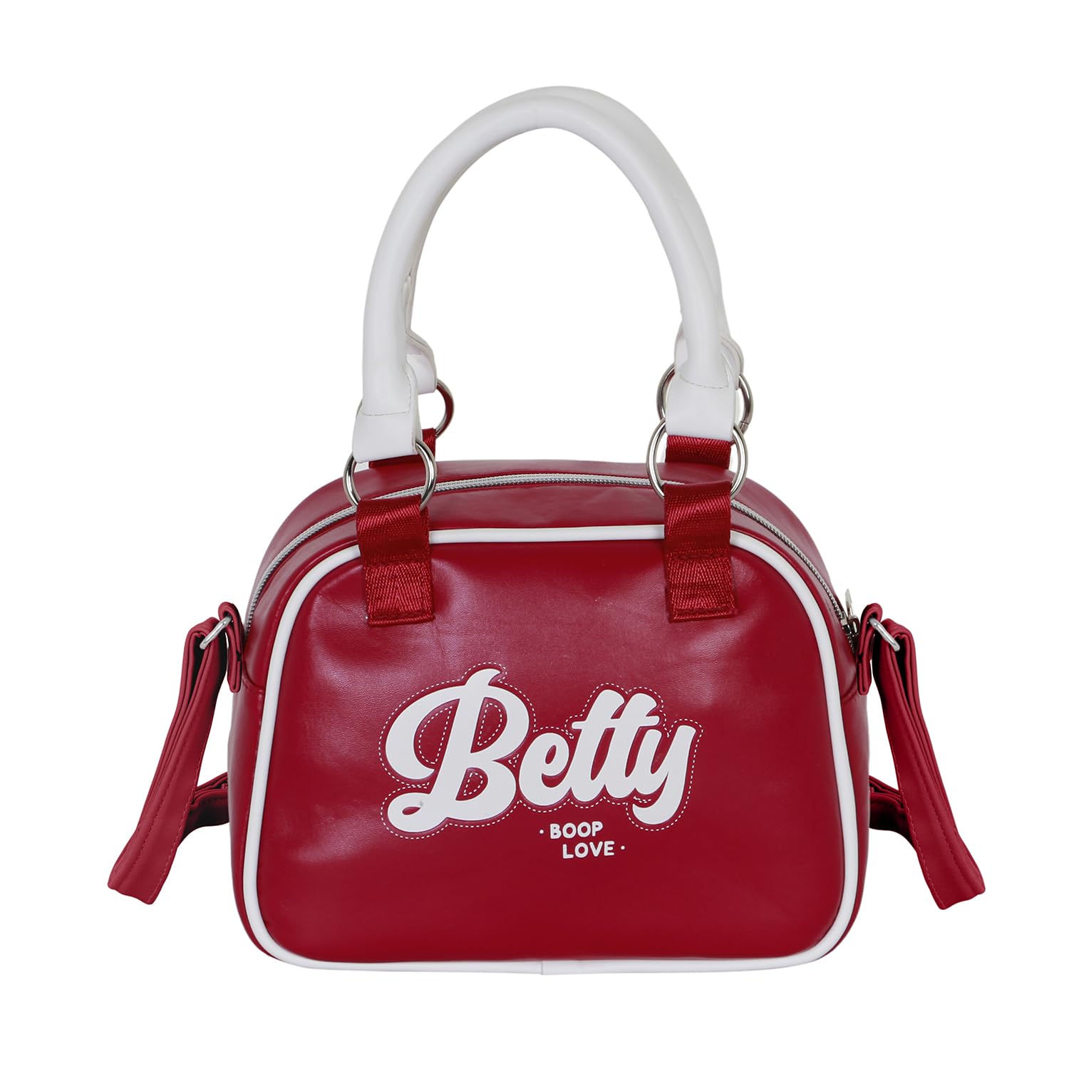 Betty Boop Varsity-Sac à Main Bowling Fashion, Bordeaux, 22 x 16 cm