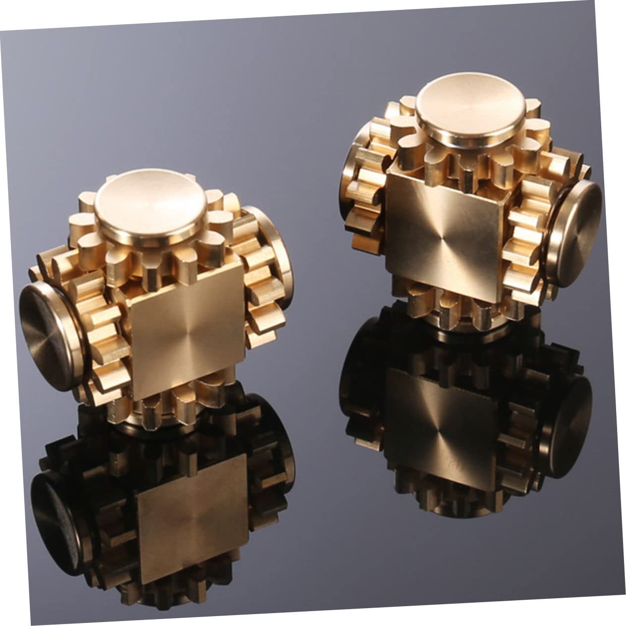 VICASKY Mini Cube à Mécanismes en Laiton pour Décompression et Exercice Cognitif, Jouet Gyroscopique Créatif pour Garçon et Filles et Adultes, Présent