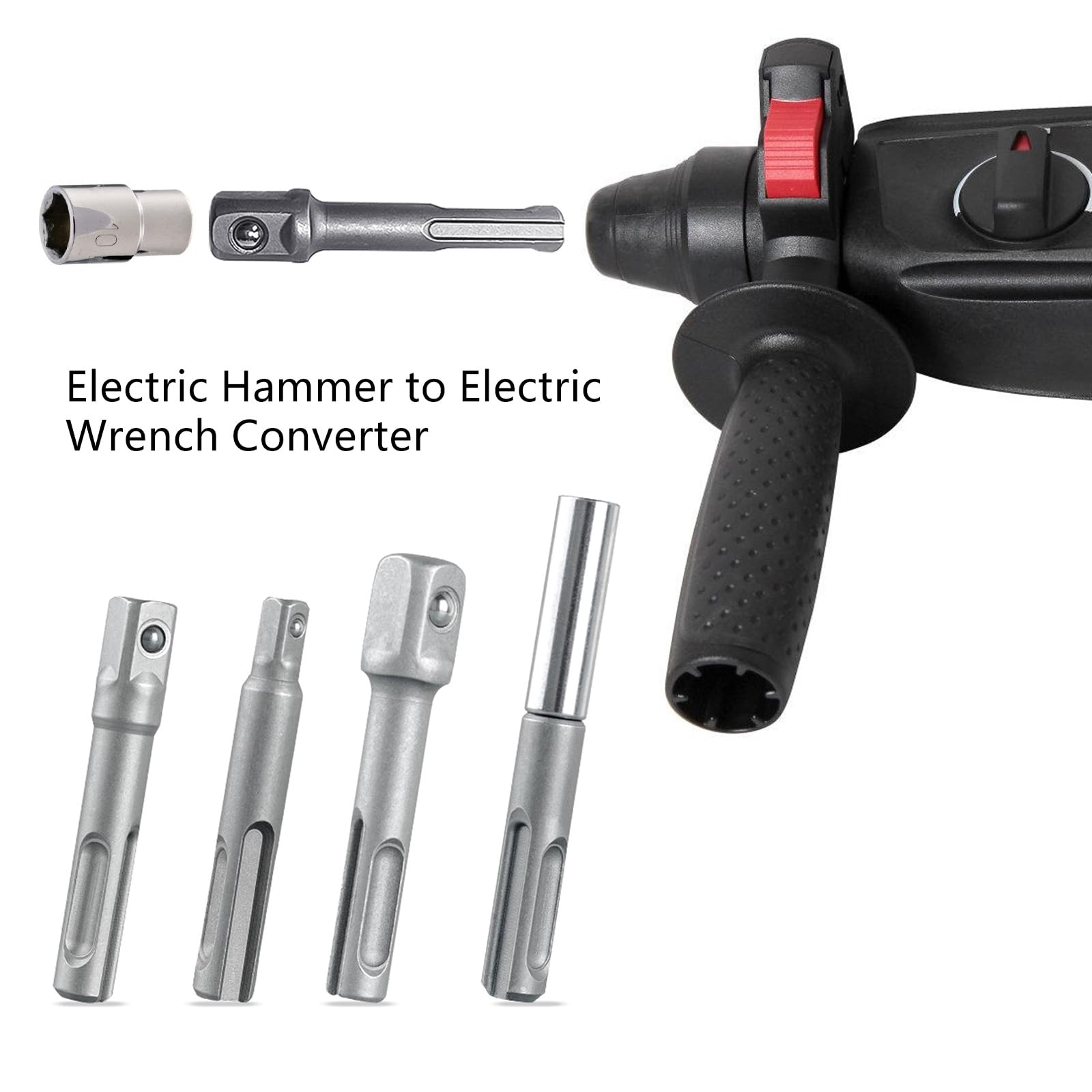 4Pcs Driver Set Drill Bit Adapter 3/8 1/4 1/2inch Hexagonal Shank Converters Drill Wrenches Adapter Tool Power Tool Part