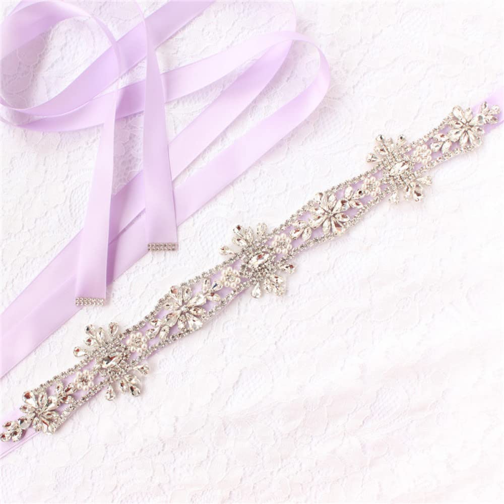 Gürtel für Damen Kleid Perlen Hochzeitsgürtel Kristall Brautgürtel Splitter Strass Satin Braut Schärpe Für Hochzeitskleid Zubehör