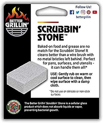 Miniatura 3 de Better Grillin - Limpiador de piedra para parrilla, ladrillo y parrilla, cepillo para parrillalimpiador de barbacoa para barbacoa, plancha, paquete
