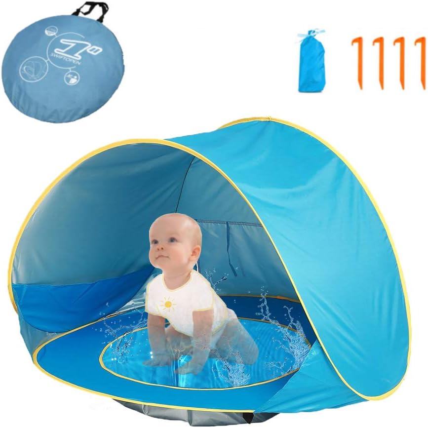 tenda da spiaggia per bambini con piscina