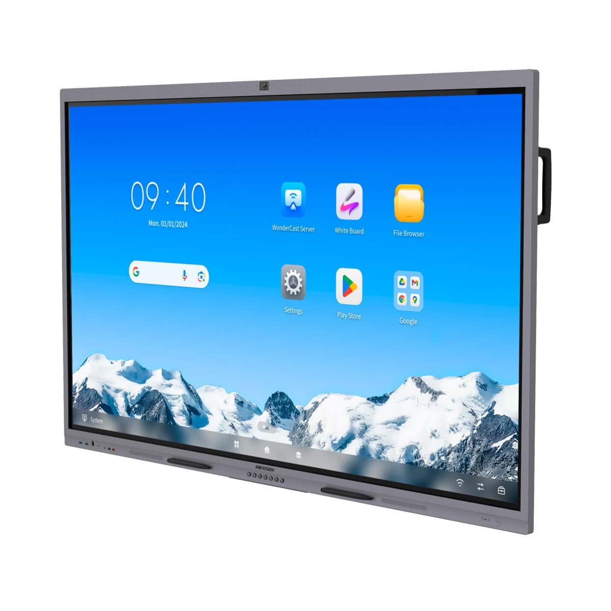 Hikvision Monitor Interattivo 75" Touch DLED 4K 60Hz Grigio