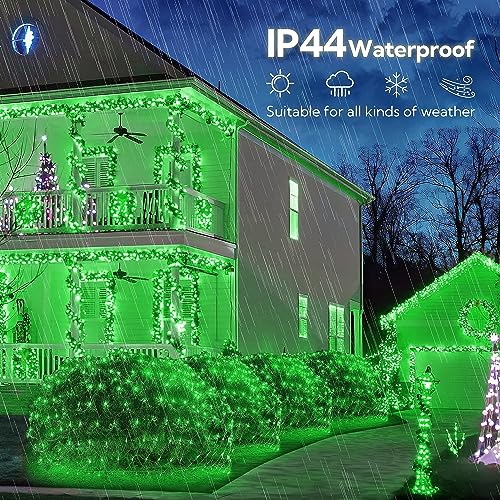 Image of LED Net Mesh String Lights, 9.8Ft X 6.6Ft, 192 LEDs, 8 Modes Diwali Decor with Diwali Lights for Home Decoration! LED Diwali Light, LED Lights for Home Decoration (3x2 Net Green)