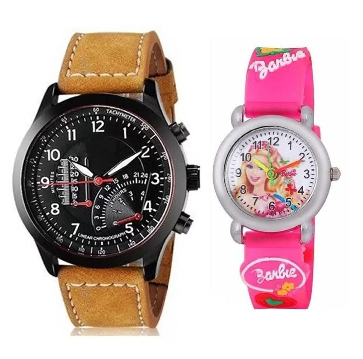 Watchstar | Staylist & Fancy Watch Case Material Plastic Analogue Black & White Dial Mens & Girls Wrist Watch - Combo (LS-1015) (Pack of 2) (B0BWN74GRJ) Amazon Price History, Amazon Price Tracker