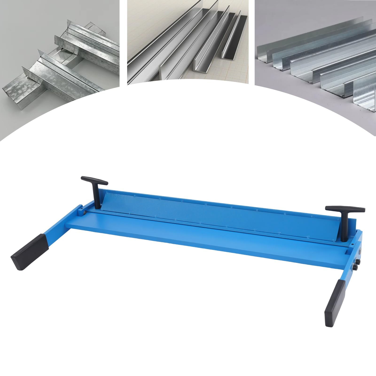 120° 630MM Blechbiegemaschine, Kohlenstoffstahl 1-1.2MM Biegekapazität Manuell Schwenk Abkantbank Biegemaschine Abkantmaschine für Kohlenstoffstahl Kupferblech Aluminiumblech Werkstatt