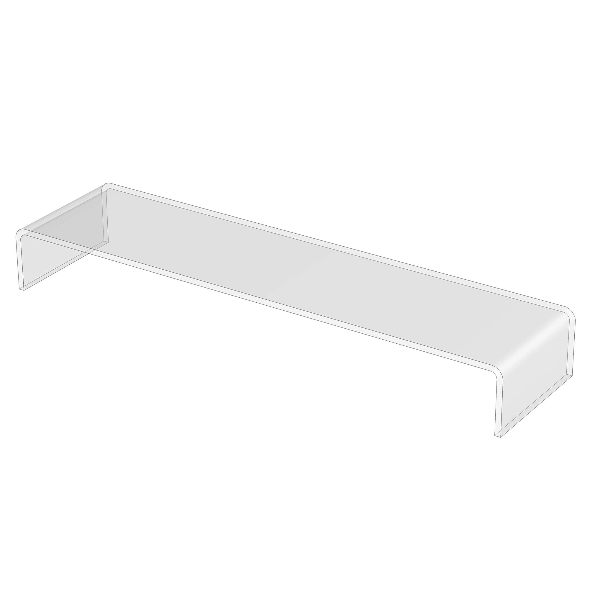 3R W Design Clear Acrylic Display Risers- Premium Shelf Riser Display Stands and Plinths - Hoverstand- Made in UK (4mm-thick-40cm-10cm-5cm; Max Load 0.5kg)