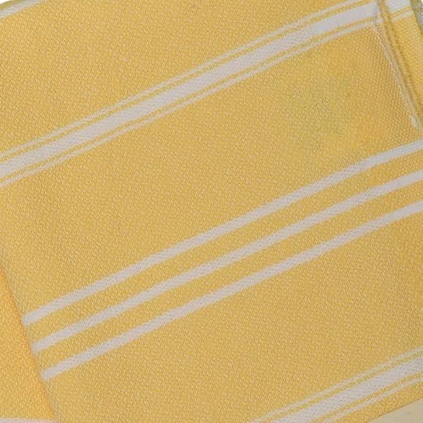 Bersuse 100% Cotton - Anatolia Turkish Hand Towel - Classic Striped - Oeko-TEX - 23 x 43 Inches, Yellow by Bersuse - Image 5