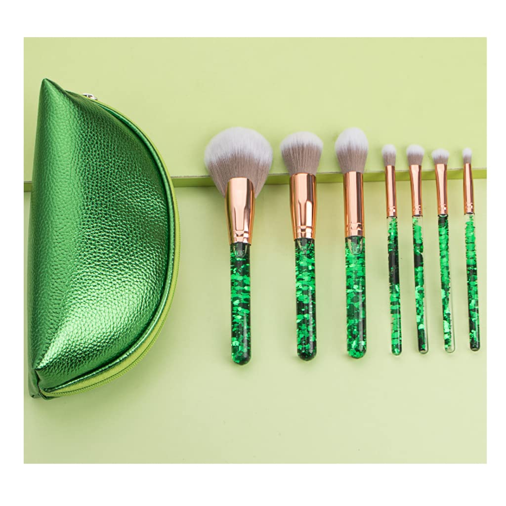 Amazon.co.jp: メイクブラシセットファッション 7 個抹茶グリーン
