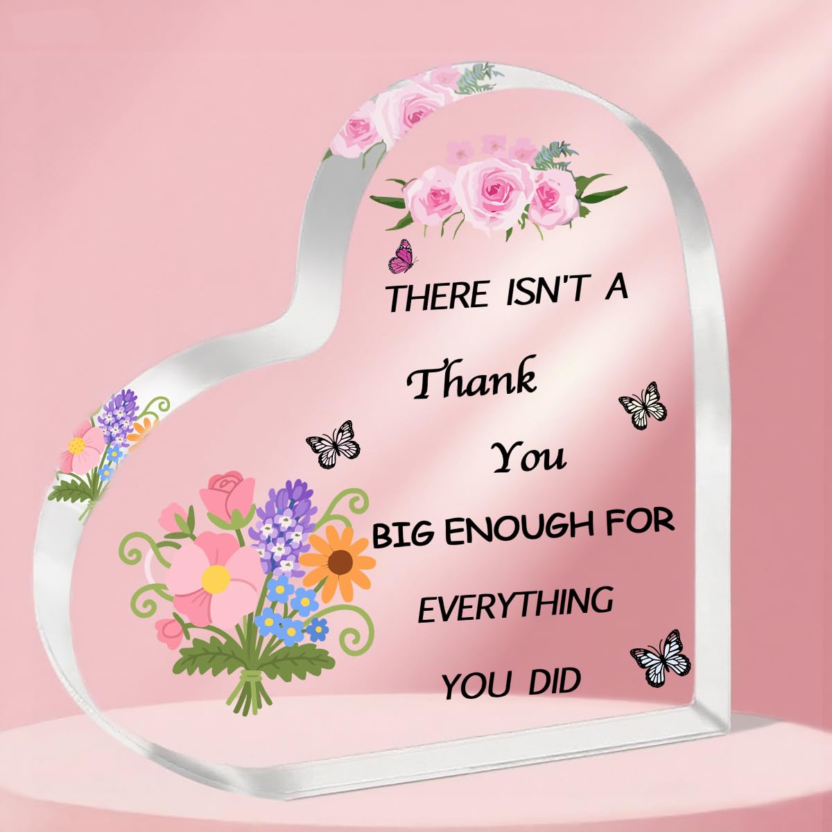ToVii Thank You Gifts for Women Men,Thank You Gift,Heart Acrylic Thank-You Plaque For Colleague, Boss,Volunteer,Nurse,Doctor,Manager,Director, Teacher,Appreciation Presents