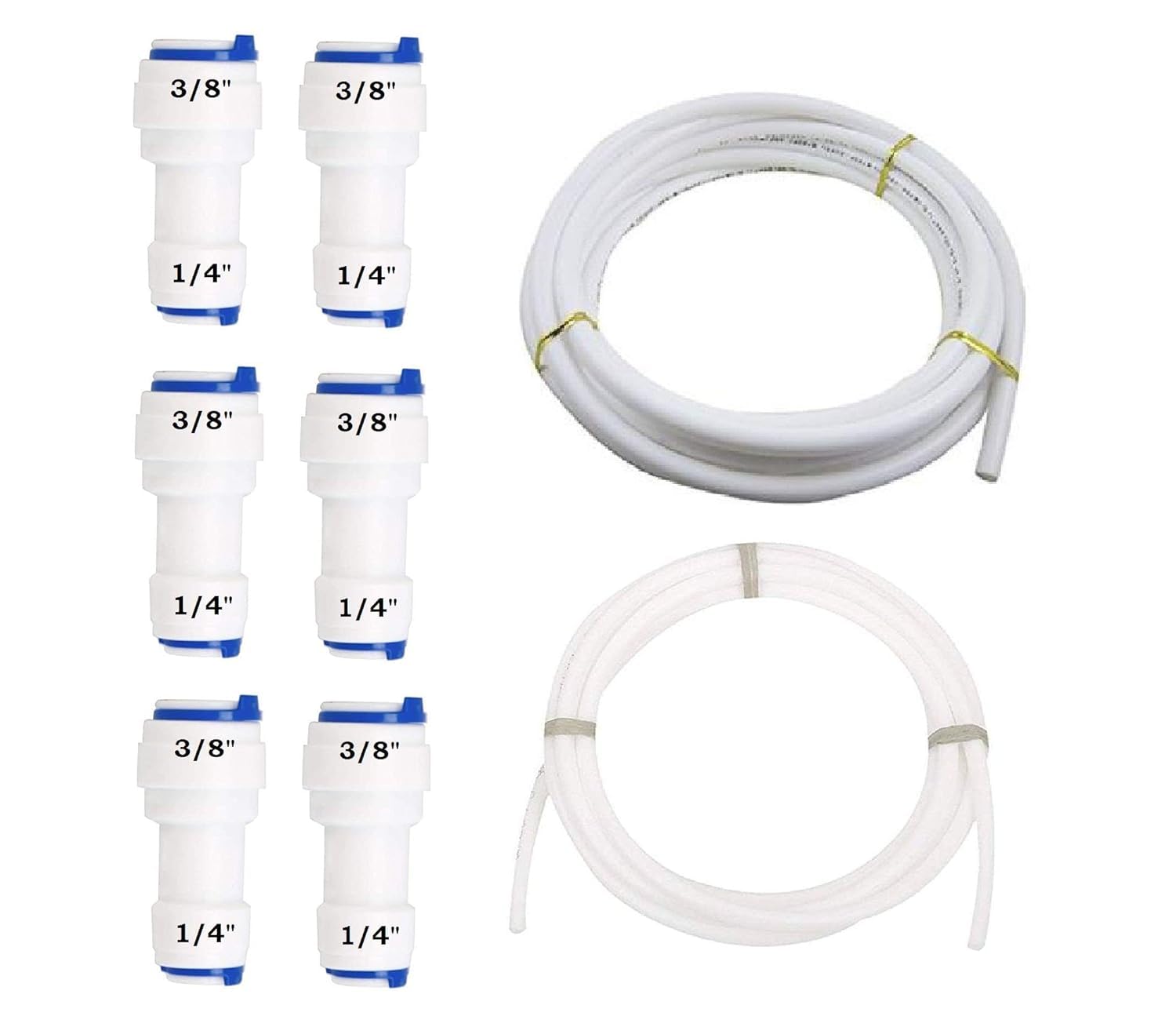 KRPLUS 1/4" x 3/8" Straight Connector Reducer/Jointer (Both Side Push Fit) with 3 Mtr 1/4" RO Pipe, 3 Mtr 3/8" RO Pipe (6 Pcs)-picture-16