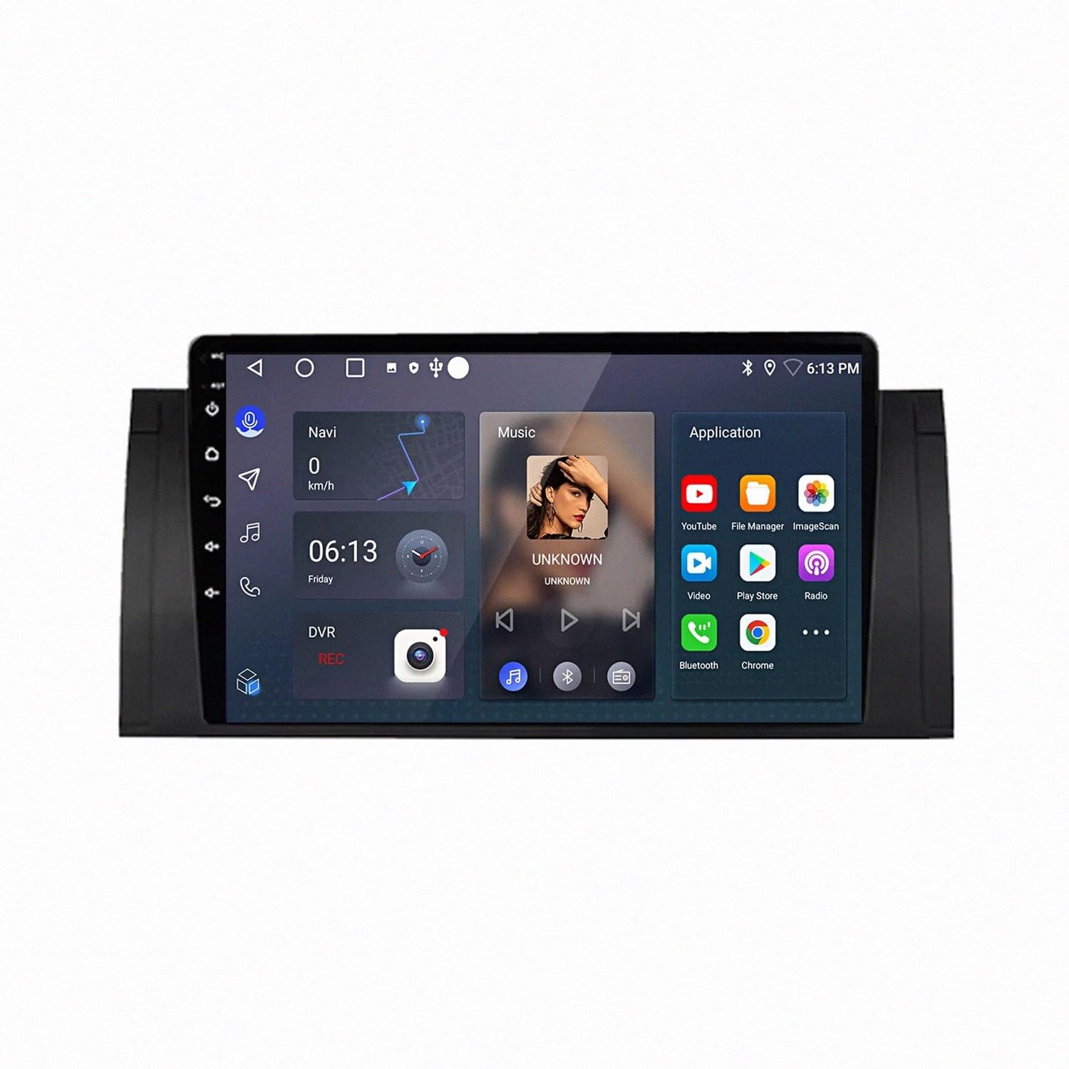 Car Stereo Carplay Radio de Coche para BMW 5 E39 E53 X5 1995-2006 Soporta Bluetooth, Control Volante, USB, WiFi, 4G, Mirror-Link, GPS Navegador/Radio FM, 4 Nuclear 1G+32G