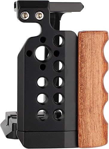 Miniatura 4 de ZV-E10 - Jaula para cámara Sony ZV-E10, mango de madera, jaula de grabación de video, accesorios de filmación, extensión de zapata fría para