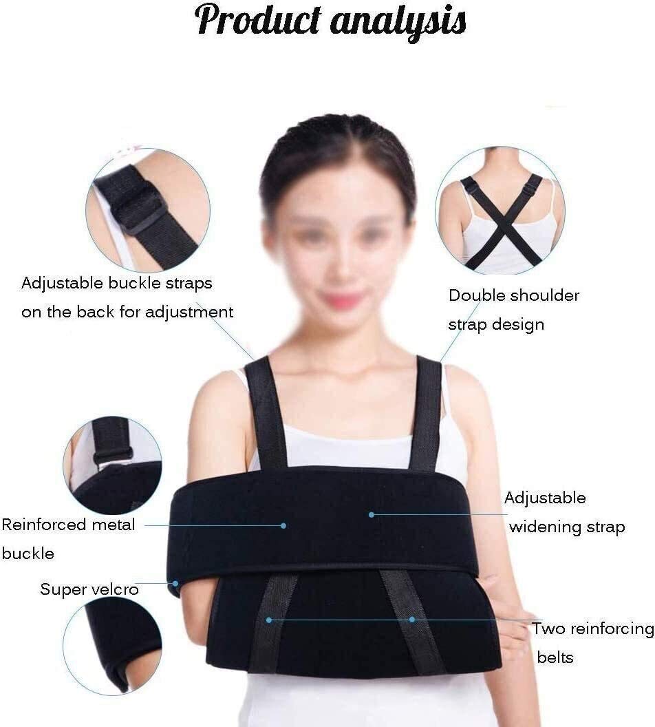 Cabestrillo Ajustable para Brazo, inmovilizador de Hombro Suave, Manguito rotador de Brazo Derecho Izquierdo y Correa de Soporte para Codo para Hombres y Mujeres