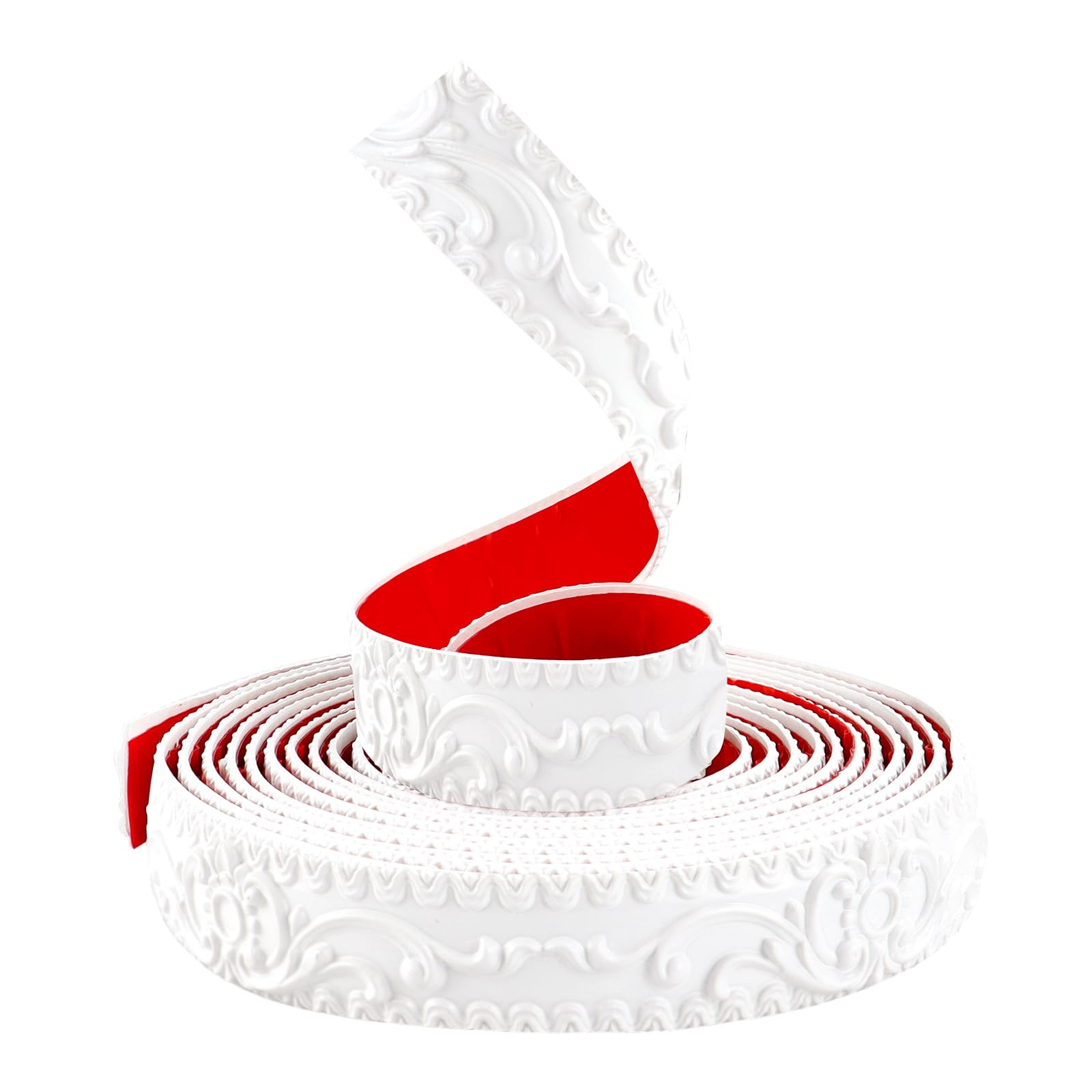 6 Metros Molduras Decorativas para Pared, Moldura Adhesiva de Despegar y Pegar, Borde de Pared Decoración, Flexible Tiras Decorativas Autoadhesiva para Marco de Espejo, Hogar (Blanco, 3,6cm W)