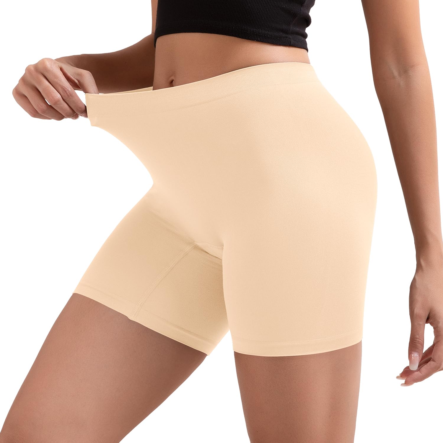 INNERSY Women's Slip Shorts for Under Dresses Seamless Anti Chafing Shorts 6.7" Inseam Multi-Pack