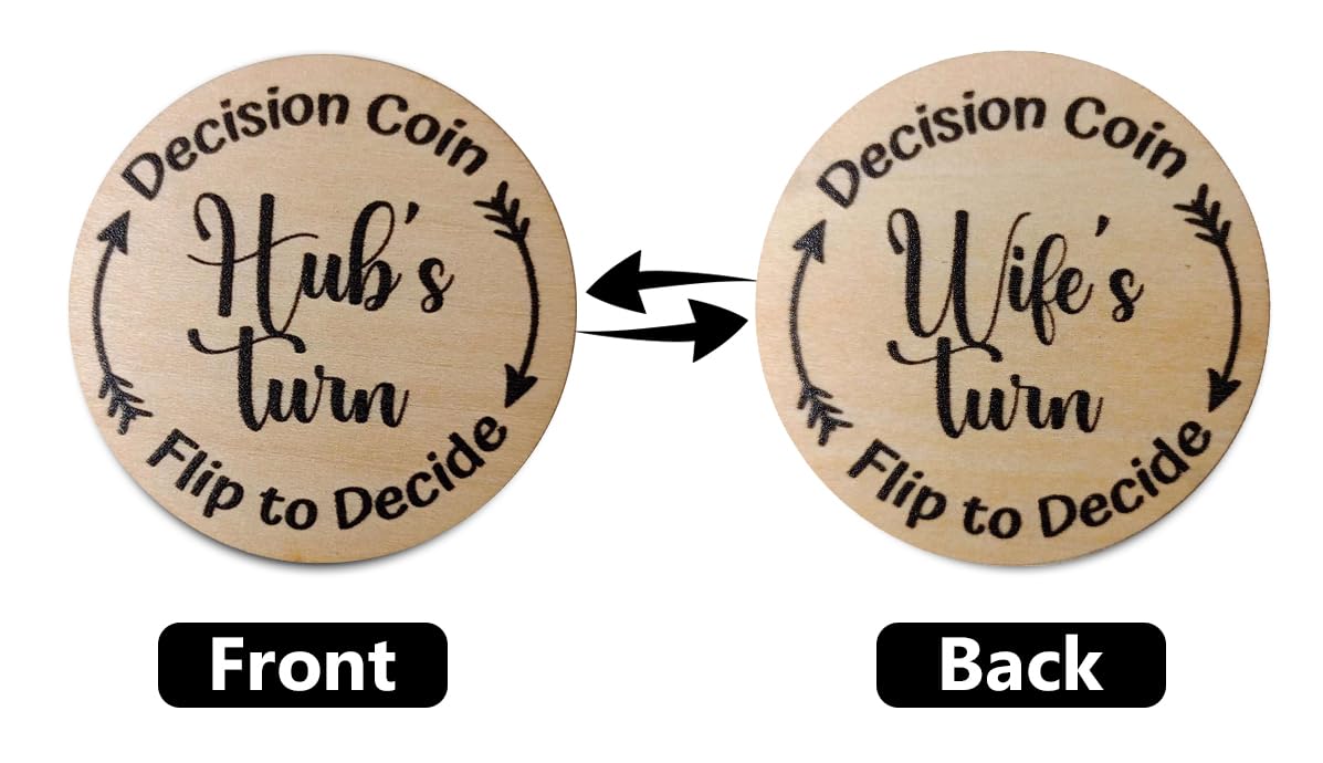 HDSterHeart Decision Maker Coin Funny Couple Gifts for Women Men, Couples  Decision Making, Wooden Decision Flip Coin, Double-Side Decision Coin, Gift  for Husband Wife, Funny Couple Games : Amazon.sg: Toys