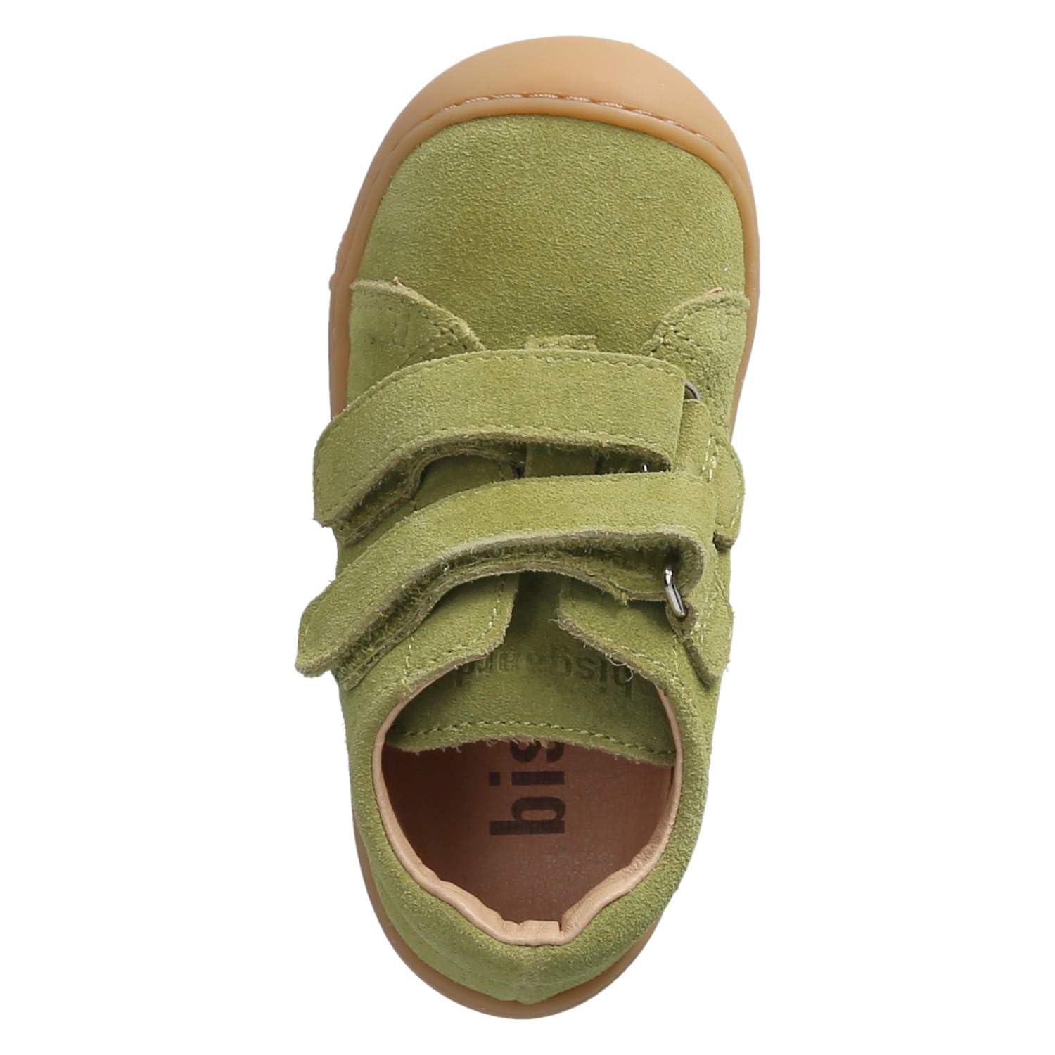 Bisgaard Bambini Scarpe Velcro HALE V Verde Pelle grezza