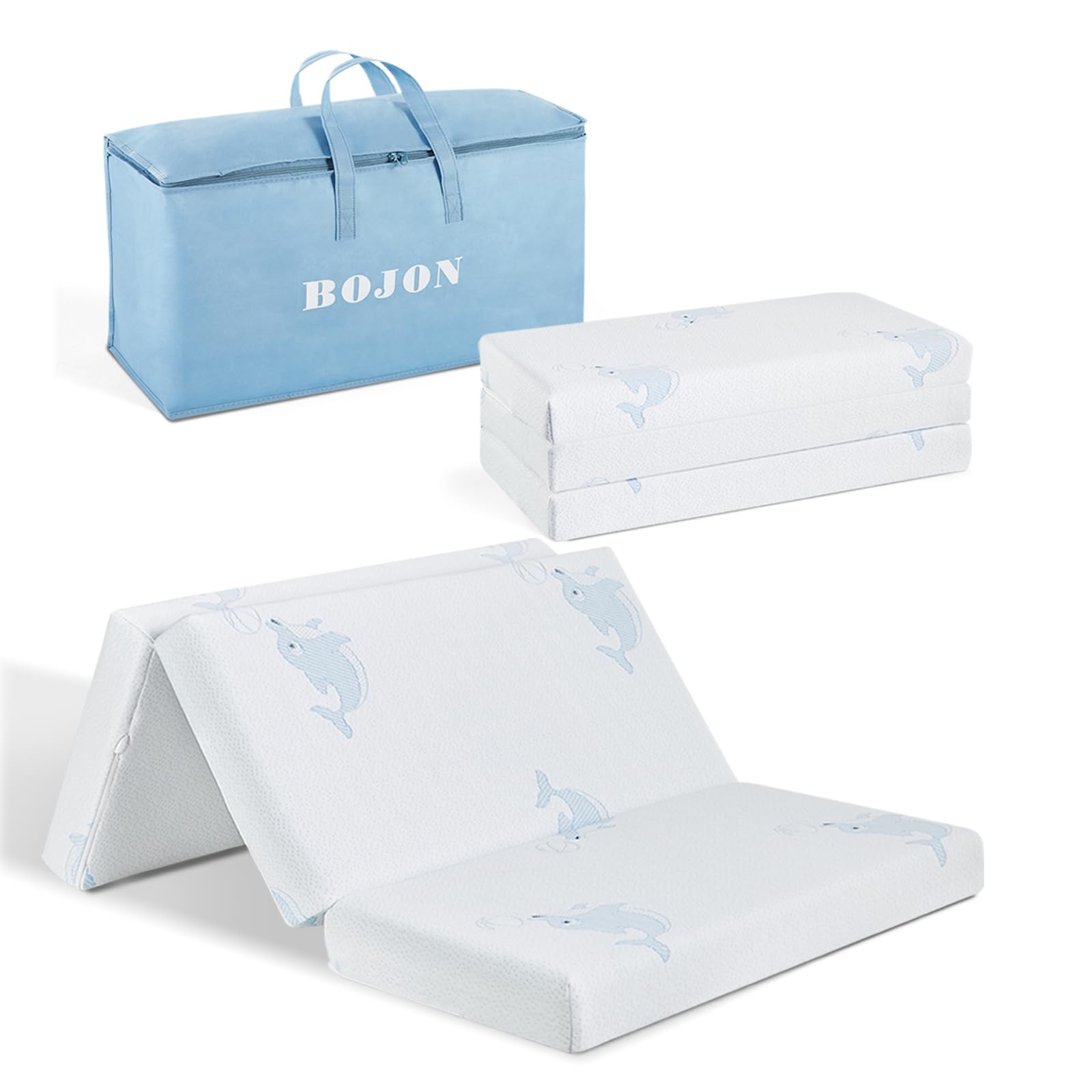 Pack and Play Mattress, 38x26” Foldable Travel Crib Memory Foam Playpen Mattress Pad for Baby & Toddler – Fits Most Playards