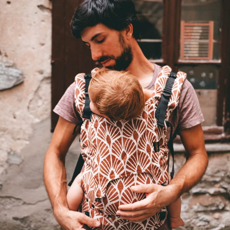 NEKO SWITCH Toddler - Marsupio Portabebè Regolabile Ergonomico Preschooler Zaino Porta Bimbo e Bebè (Kidonya Mocha in lino)