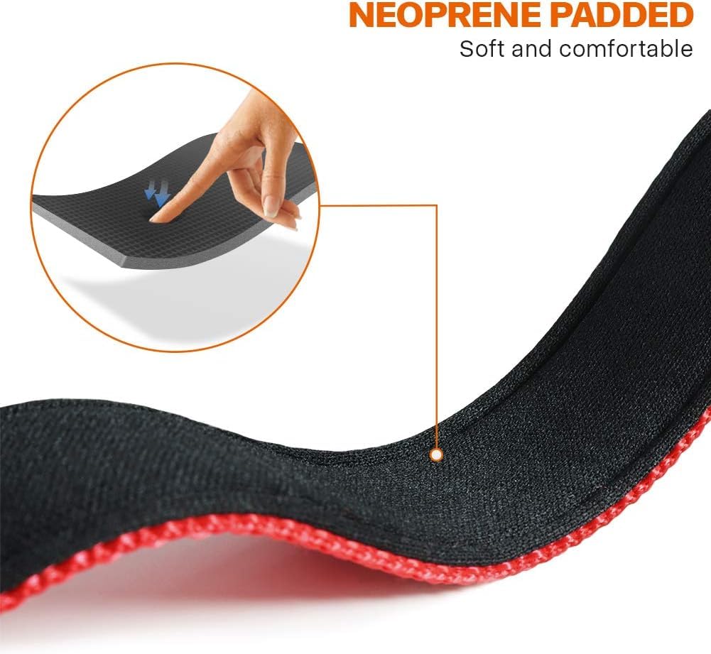 Taglory collare per cani, Imbottito Nylon Regolabile Traspirante Riflettente Collari per Cani di Taglia Piccola, Rosso