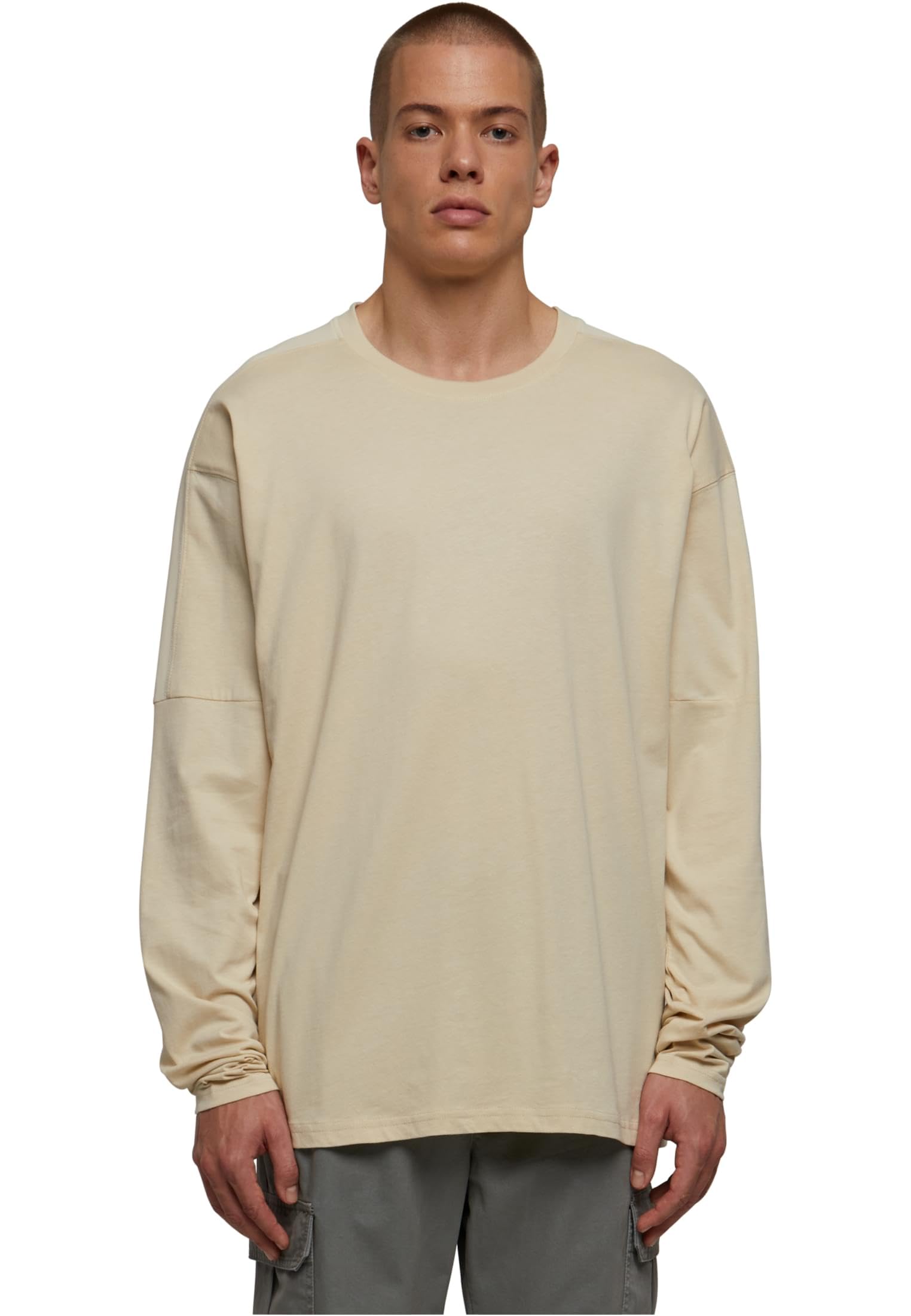 Urban Classics Men's Raglan Back Longsleeve T-Shirt, Sand,