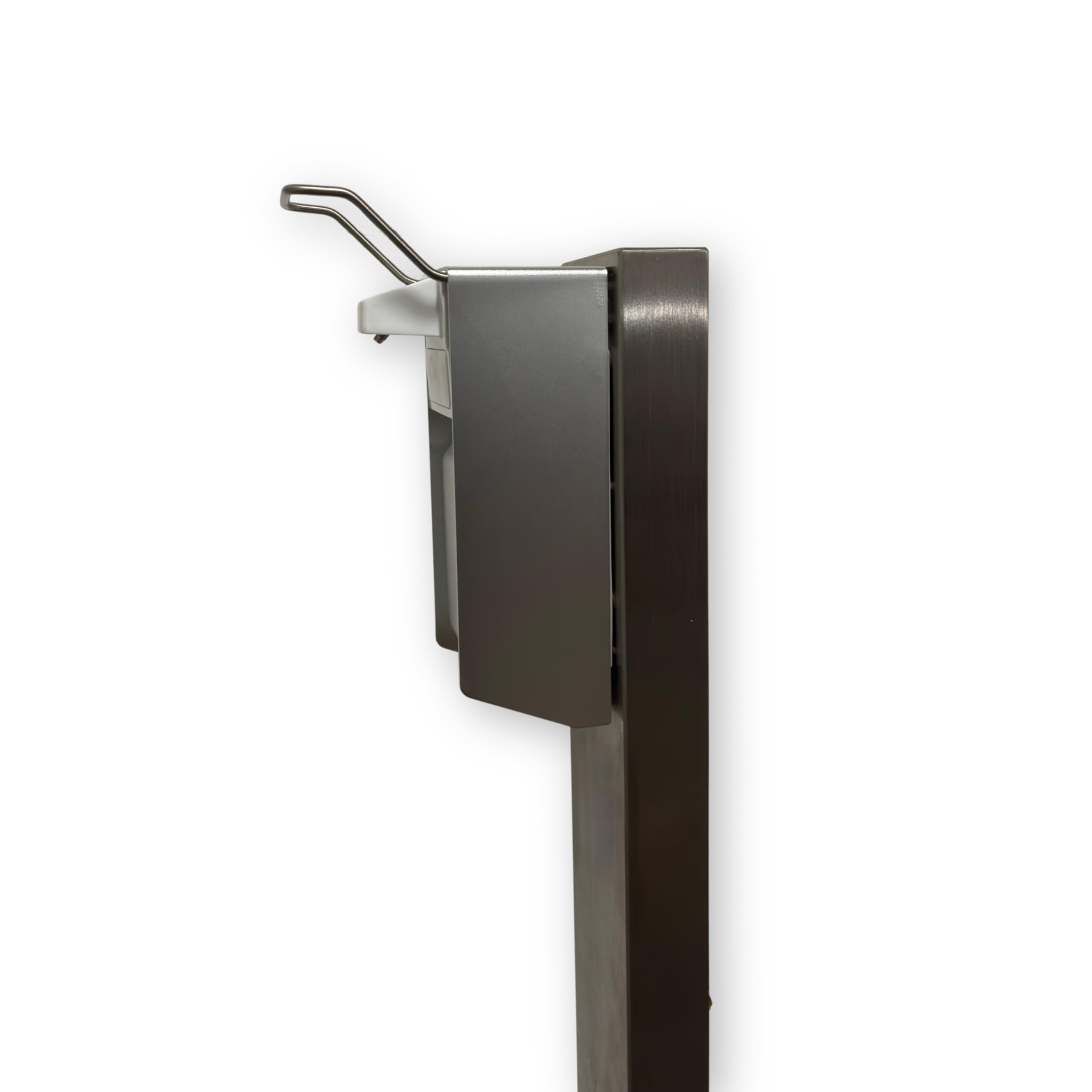 Medi-Inn Hygienetower XL Edelstahl 150 cm – Extra hoch, freistehende Desinfektionssäule inkl. Spender & Leerflasche