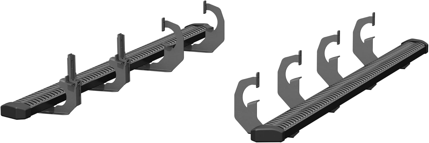 aries 2559021 slimgrip 5" x 78" black aluminum running boards, fits select chevrolet silverado 2500 hd, 3500 hd, gmc sierra 2500 hd, 3500 hd diesel