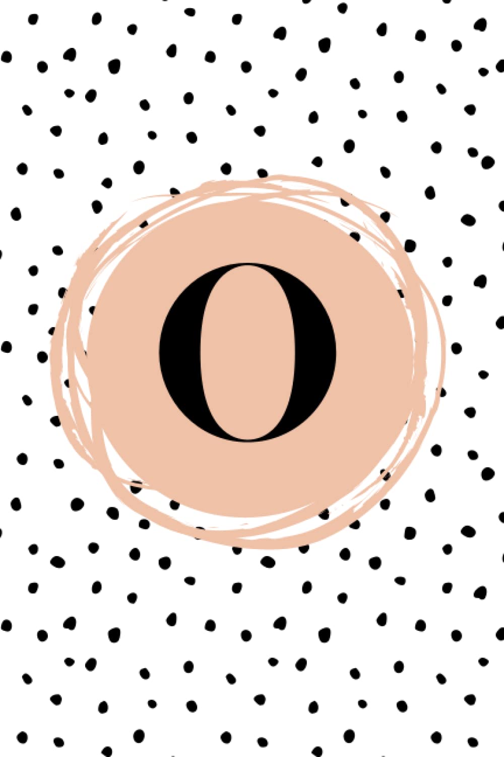 O Monogram Initial O Notebook Neutral Abstract Design: 120 Pages, 6"x9"