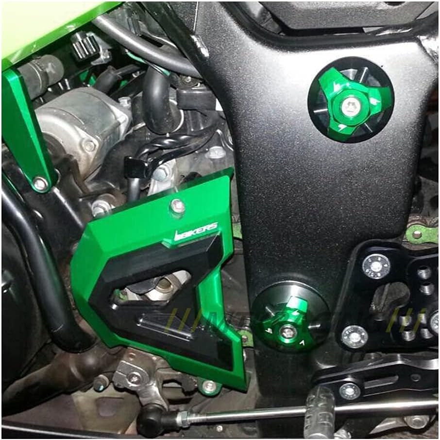 Accessories Motorcycle Left Engine Front Sprocket Chain Guard Protection Cover for Kawasaki Ninja 250 Z250 250R Ninja 300 Z300 300R - (Color: Silver)