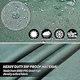 PATIO PLUS Garden Heavy Duty Table Covers Round with Air Vents, 600D Oxford Fabric Circular Patio Table Cover, Garden Furniture Cover Waterproof, Windproof, Anti-UV, 130x71cm, Green - Image 6