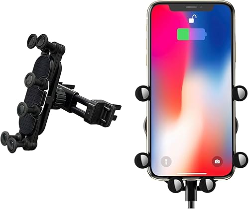 Miniatura 1 de Sunvie - Soporte invisible para teléfono celular, soporte giratorio para teléfono celular con soporte de gravedad, salida de aire universal para