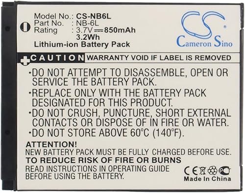 Miniatura 4 de VINTRONS - Batería de repuesto para Canon PowerShot SX510 HS (850 mAh, 3,2 Wh)