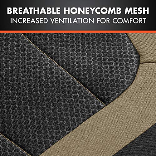 BDK carXS FreshMesh Car Seat Covers Full Set with Beige Accent – Mesh Front Seat Covers with Split Bench Back Seat Protector, Interior Covers for Auto Truck Van SUV by BDK - Used condition - Image 4