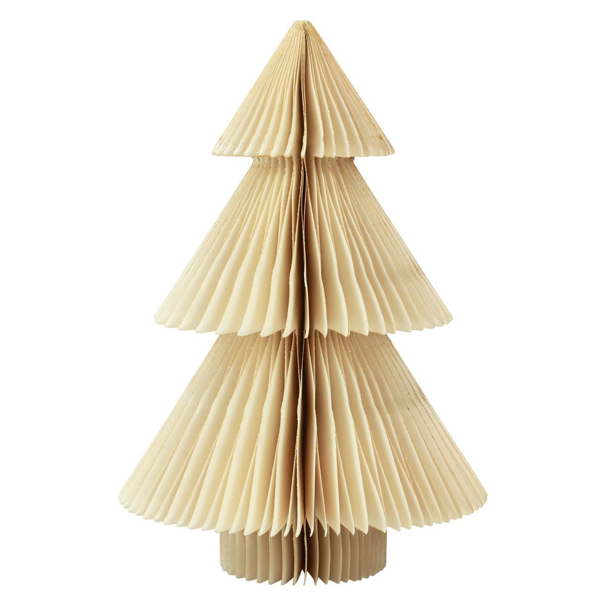 Viana Papier Weihnachtsbaum Dekoration 30cm Creme Gold