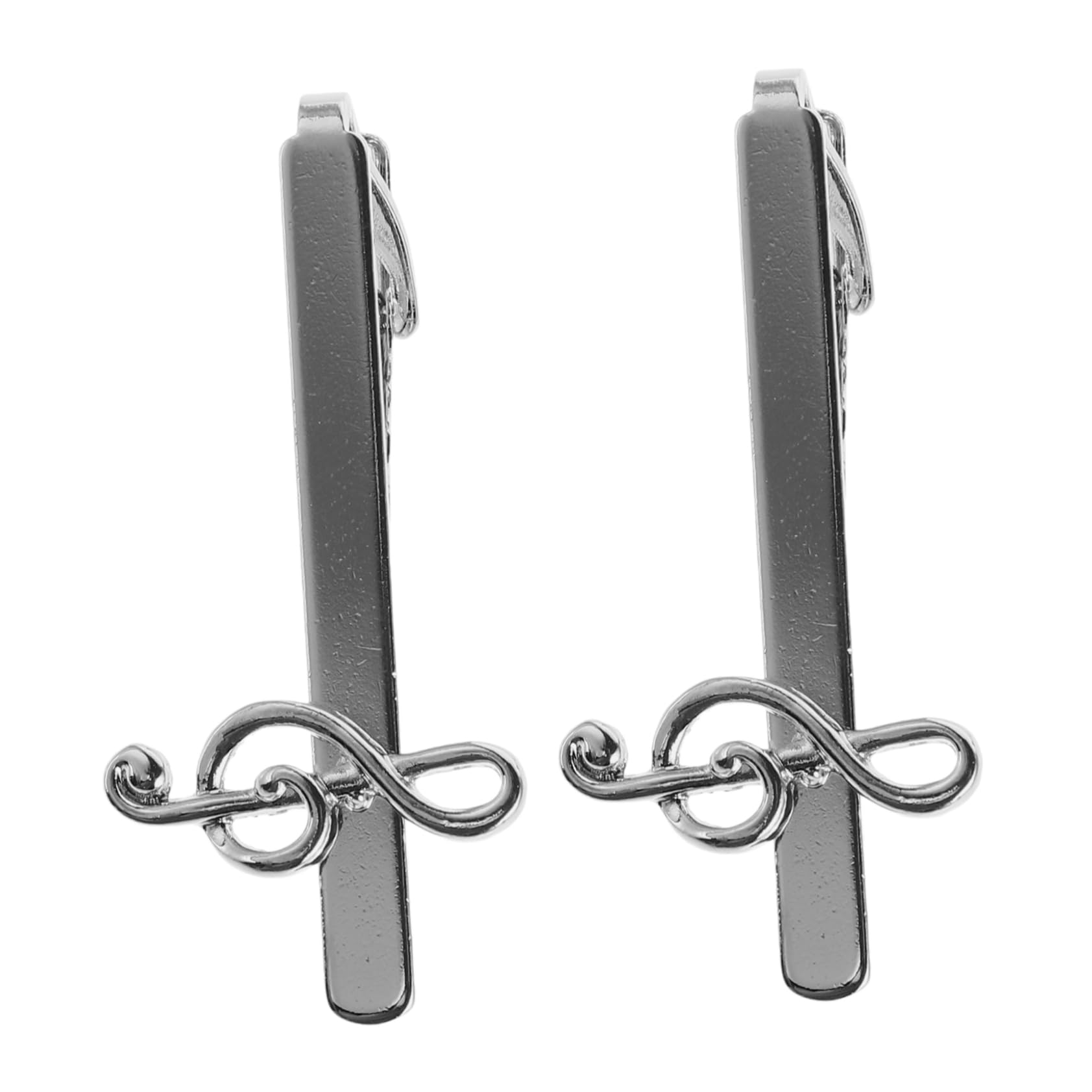 Homoyoyo 2Pcs Music Note Tie Clips for Men Traditional Accessories Unique Design for Formal Wear Convenient Durable for Birthdays Anniversaries