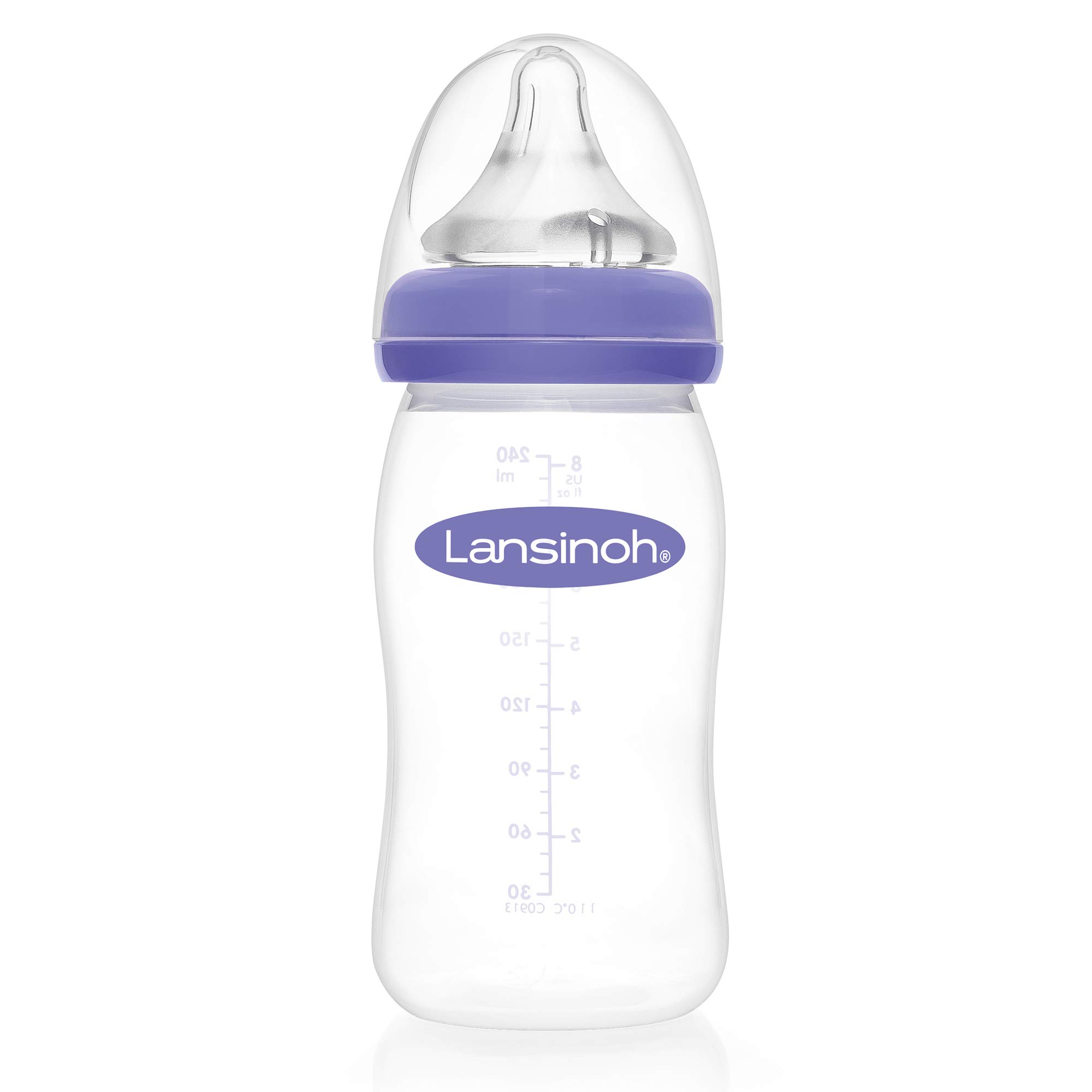 Lansinoh Wide-Necked Baby Bottle with NaturalWave Teat