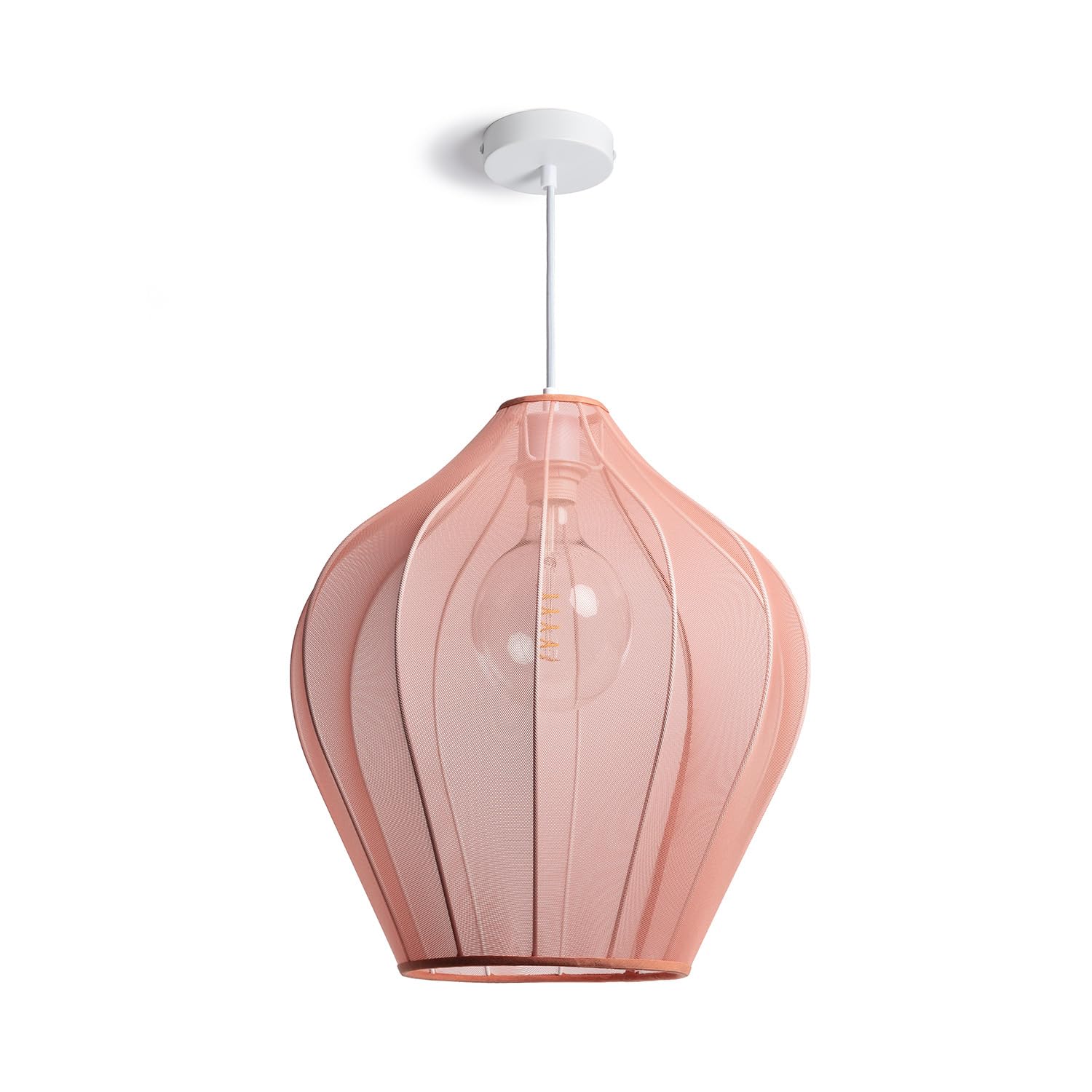 Ledkia Suspension Papier Tressé Simara Brun